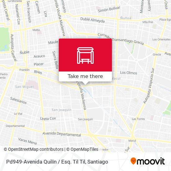 Pd949-Avenida Quilín / Esq. Til Til map