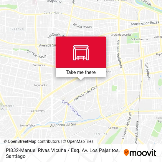 Pi832-Manuel Rivas Vicuña / Esq. Av. Los Pajaritos map