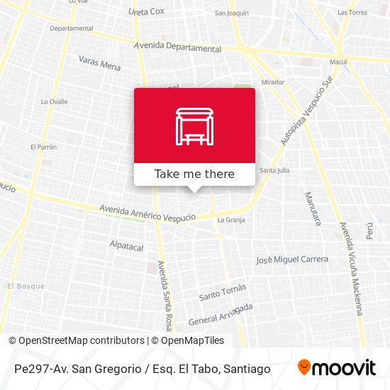 Pe297-Av. San Gregorio / Esq. El Tabo map