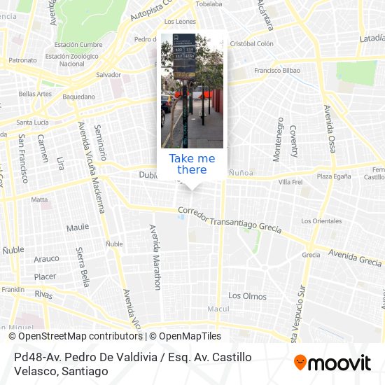 Pd48-Av. Pedro De Valdivia / Esq. Av. Castillo Velasco map