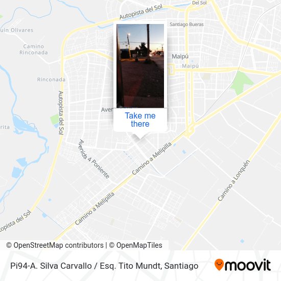 Pi94-A. Silva Carvallo / Esq. Tito Mundt map