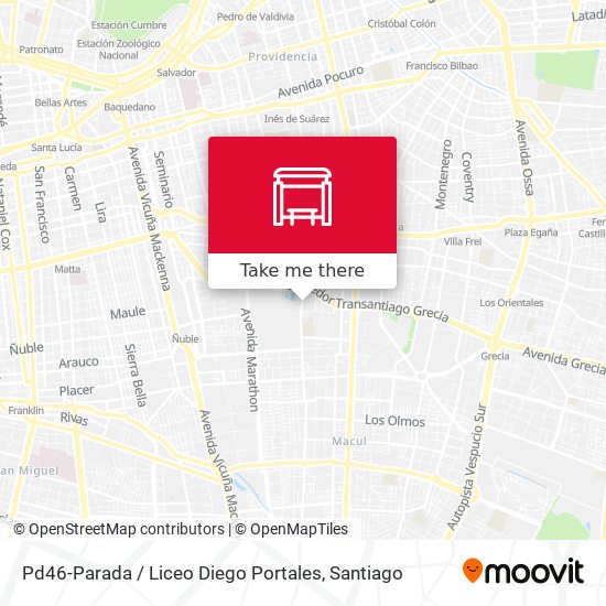 Pd46-Parada / Liceo Diego Portales map