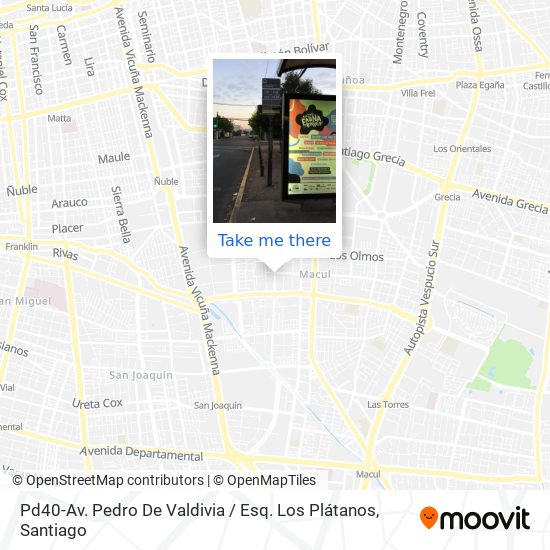 Pd40-Av. Pedro De Valdivia / Esq. Los Plátanos map
