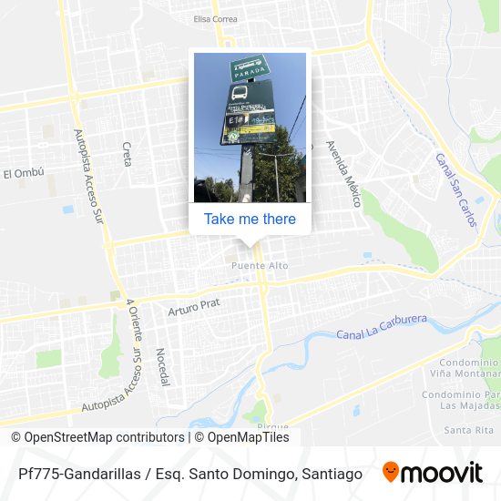Mapa de Pf775-Gandarillas / Esq. Santo Domingo