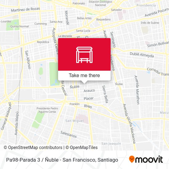 Pa98-Parada 3 / Ñuble - San Francisco map