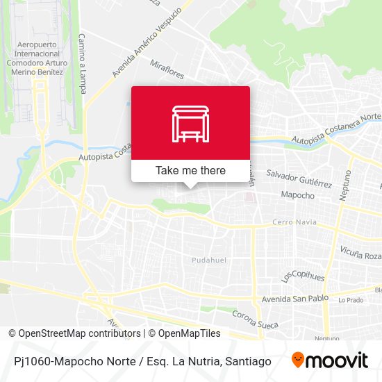 Pj1060-Mapocho Norte / Esq. La Nutria map
