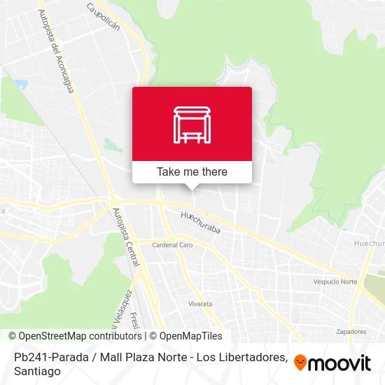 Pb241-Parada / Mall Plaza Norte - Los Libertadores map