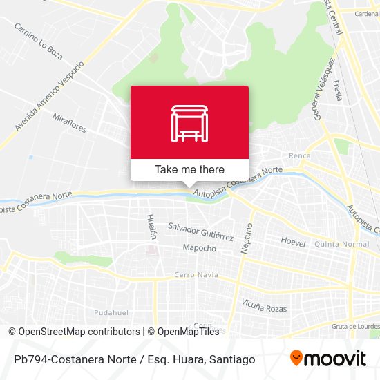 Pb794-Costanera Norte / Esq. Huara map