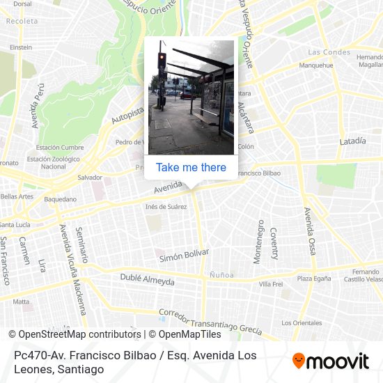 Mapa de Pc470-Av. Francisco Bilbao / Esq. Avenida Los Leones