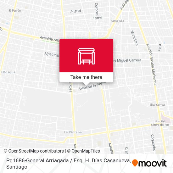 Pg1686-General Arriagada / Esq. H. Días Casanueva map
