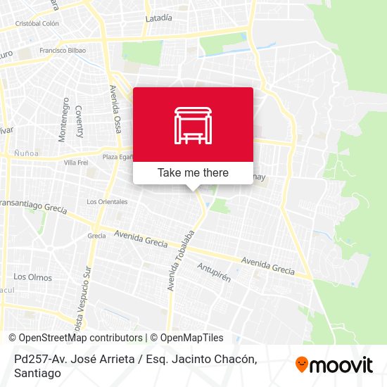 Mapa de Pd257-Av. José Arrieta / Esq. Jacinto Chacón