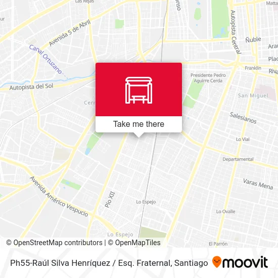 Ph55-Raúl Silva Henríquez / Esq. Fraternal map