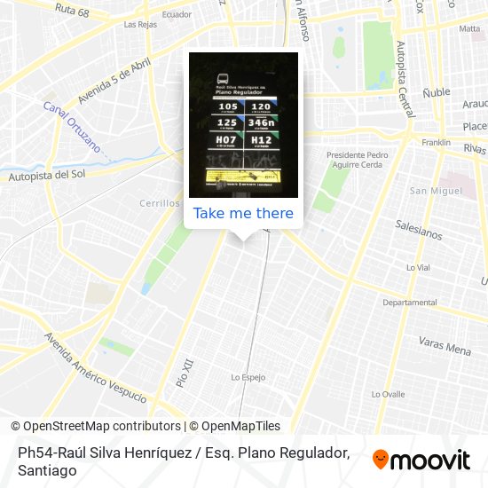Ph54-Raúl Silva Henríquez / Esq. Plano Regulador map
