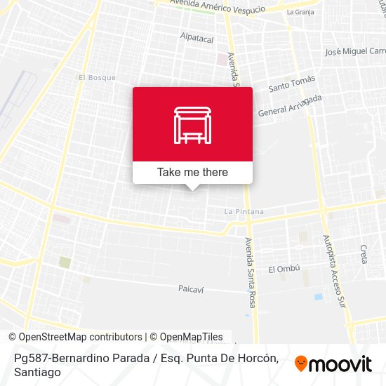 Mapa de Pg587-Bernardino Parada / Esq. Punta De Horcón