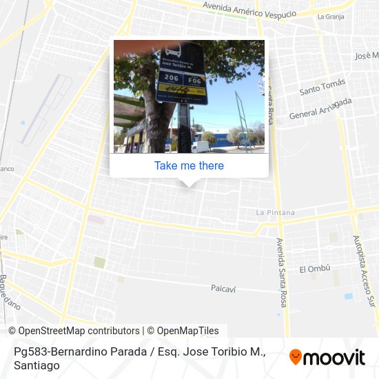 Pg583-Bernardino Parada / Esq. Jose Toribio M. map