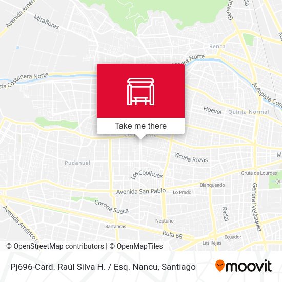 Pj696-Card. Raúl Silva H. / Esq. Nancu map
