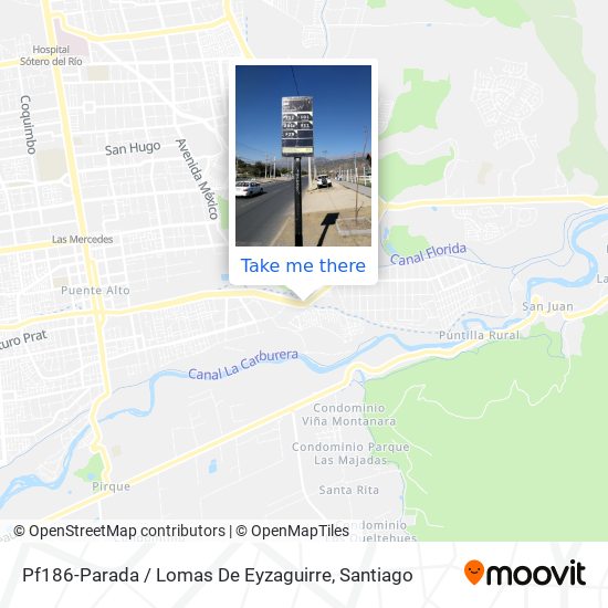 Pf186-Parada / Lomas De Eyzaguirre map