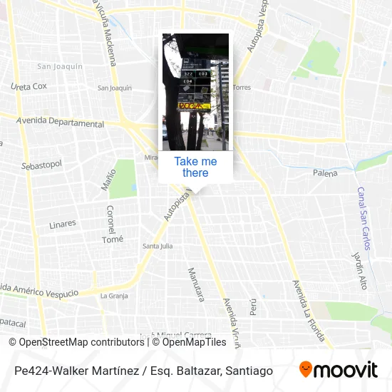 Pe424-Walker Martínez / Esq. Baltazar map