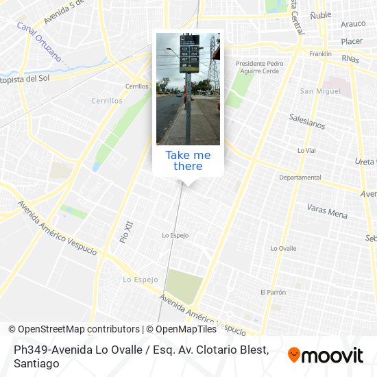 Ph349-Avenida Lo Ovalle / Esq. Av. Clotario Blest map