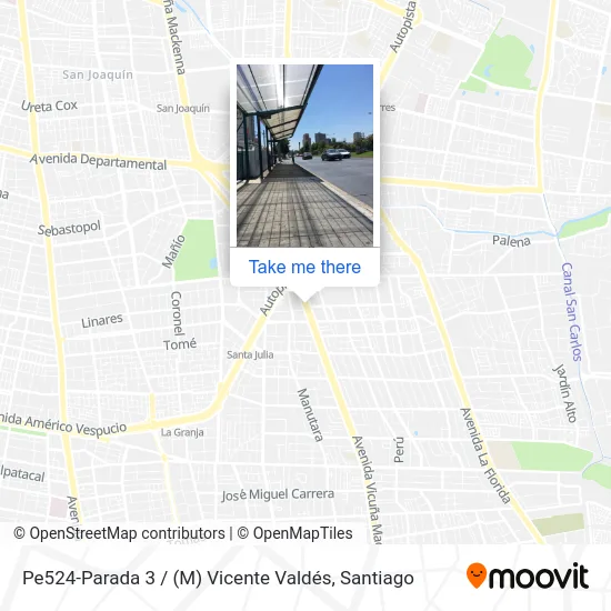Pe524-Parada 3 / (M) Vicente Valdés map