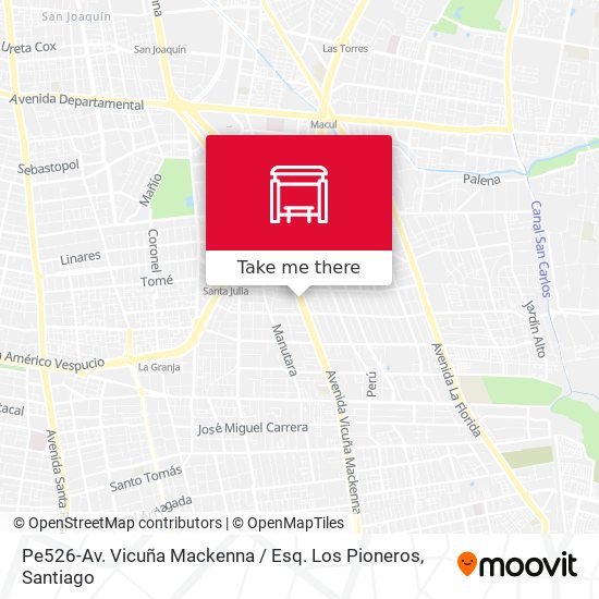 Pe526-Av. Vicuña Mackenna / Esq. Los Pioneros map