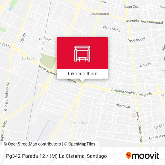 Mapa de Pg342-Parada 12 / (M) La Cisterna