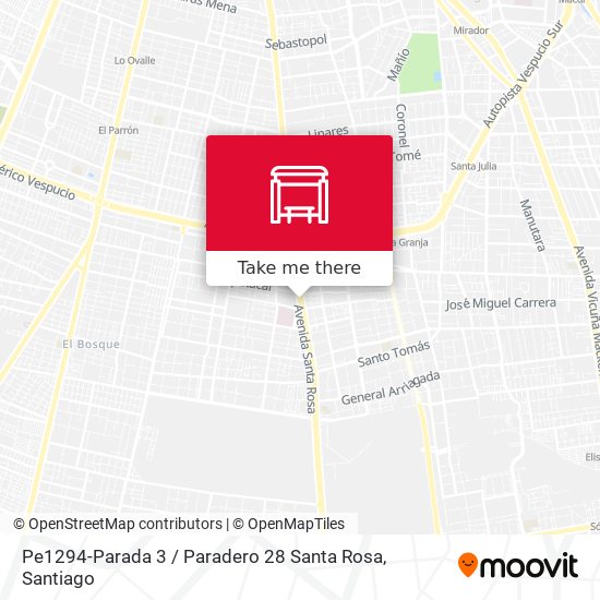 Pe1294-Parada 3 / Paradero 28 Santa Rosa map