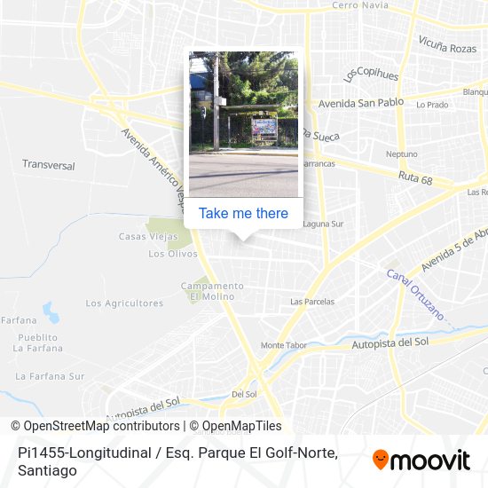 Pi1455-Longitudinal / Esq. Parque El Golf-Norte map