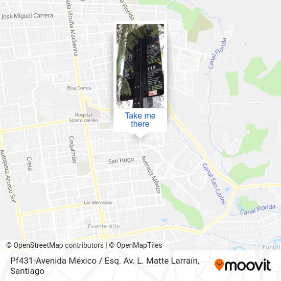 Mapa de Pf431-Avenida México / Esq. Av. L. Matte Larraín