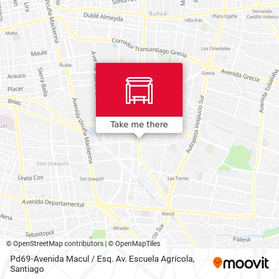 Pd69-Avenida Macul / Esq. Av. Escuela Agrícola map