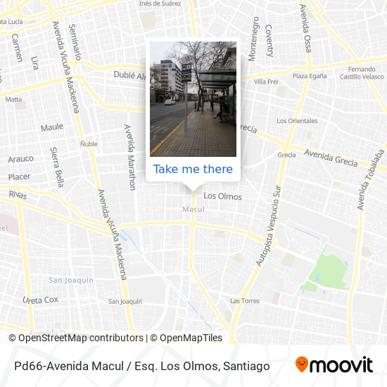 Pd66-Avenida Macul / Esq. Los Olmos map