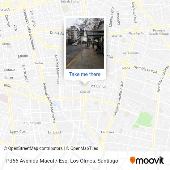 Mapa de Pd66-Avenida Macul / Esq. Los Olmos