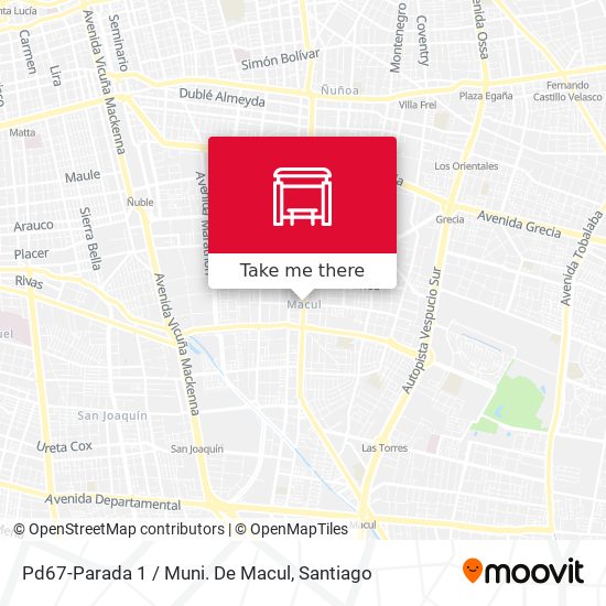 Pd67-Parada 1 / Muni. De Macul map