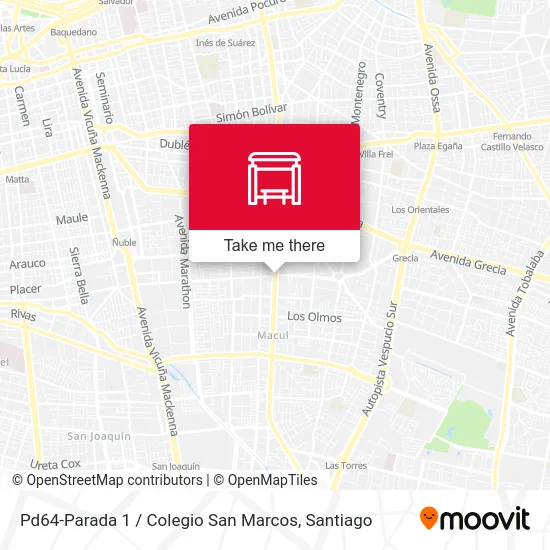 Mapa de Pd64-Parada 1 / Colegio San Marcos