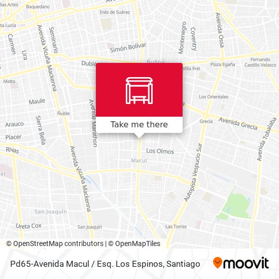 Pd65-Avenida Macul / Esq. Los Espinos map