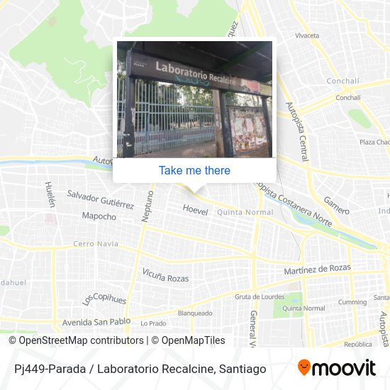 Pj449-Parada / Laboratorio Recalcine map