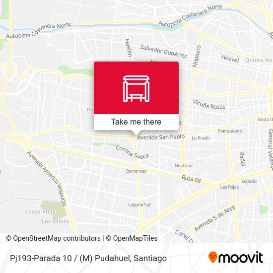 Mapa de Pj193-Parada 10 / (M) Pudahuel