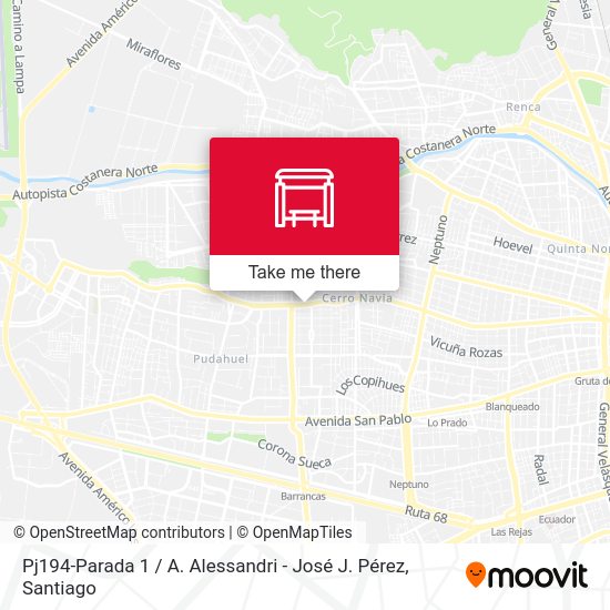 Pj194-Parada 1 / A. Alessandri - José J. Pérez map