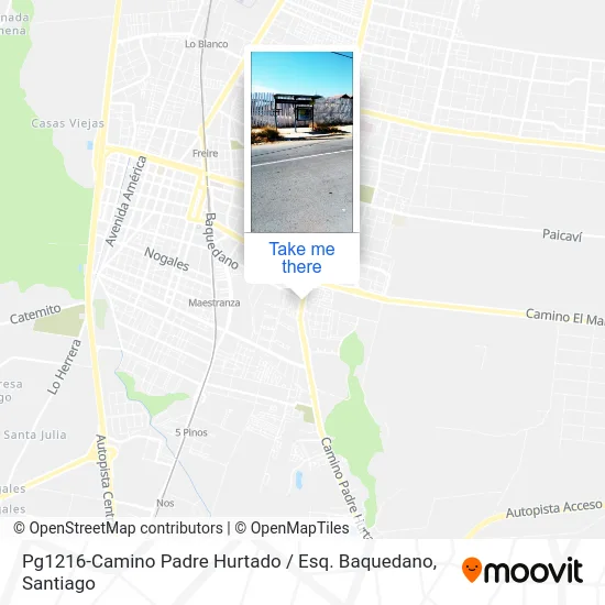 Pg1216-Camino Padre Hurtado / Esq. Baquedano map