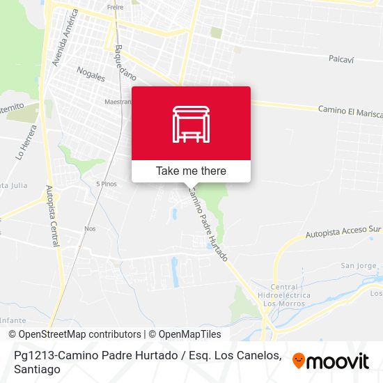 Mapa de Pg1213-Camino Padre Hurtado / Esq. Los Canelos