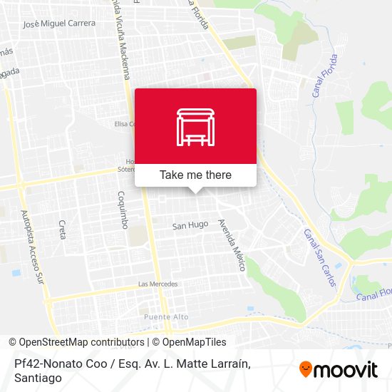 Mapa de Pf42-Nonato Coo / Esq. Av. L. Matte Larraín