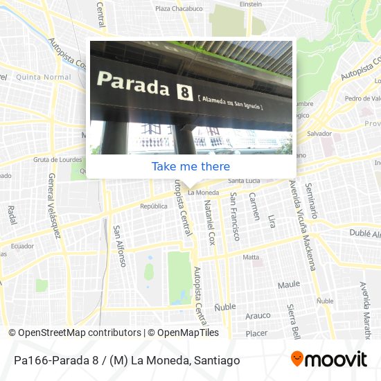Pa166-Parada 8 / (M) La Moneda map