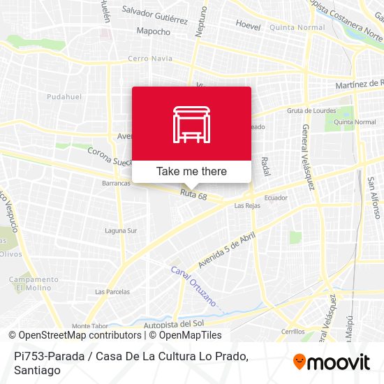 Mapa de Pi753-Parada / Casa De La Cultura Lo Prado