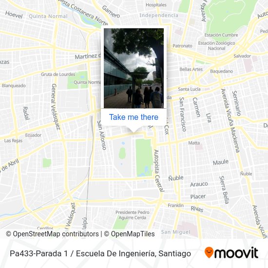 Mapa de Pa433-Parada 1 / Escuela De Ingeniería