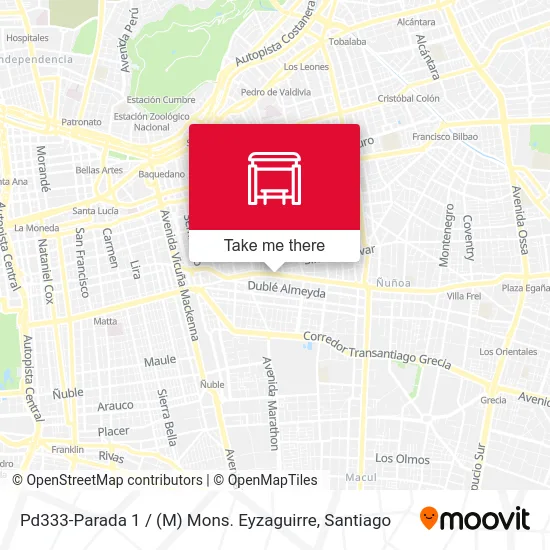 Pd333-Parada 1 / (M) Mons. Eyzaguirre map