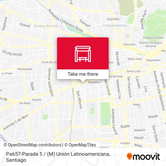 Pa657-Parada 5 / (M) Unión Latinoamericana map