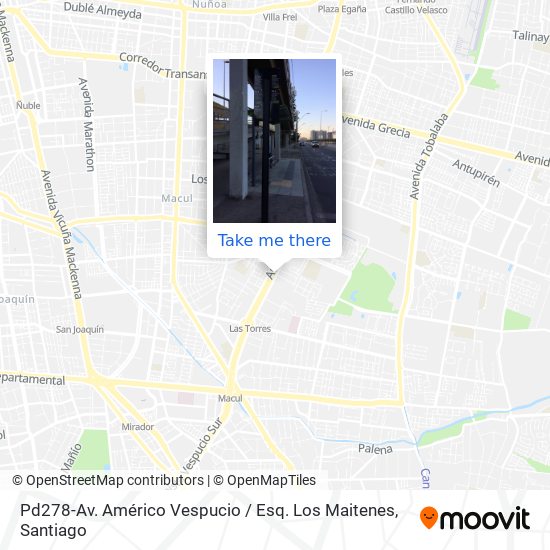 Pd278-Av. Américo Vespucio / Esq. Los Maitenes map