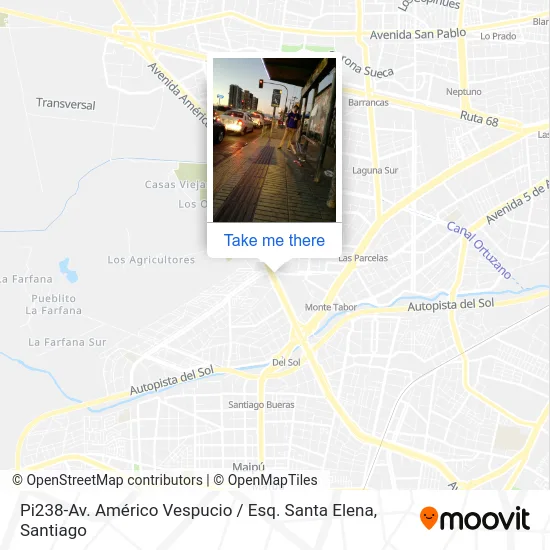 Pi238-Av. Américo Vespucio / Esq. Santa Elena map