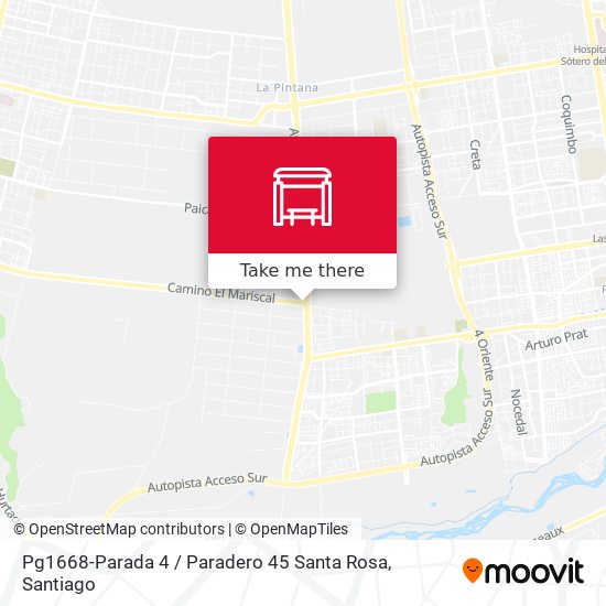 Pg1668-Parada 4 / Paradero 45 Santa Rosa map