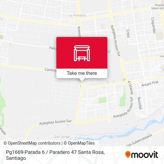Pg1669-Parada 6 / Paradero 47 Santa Rosa map